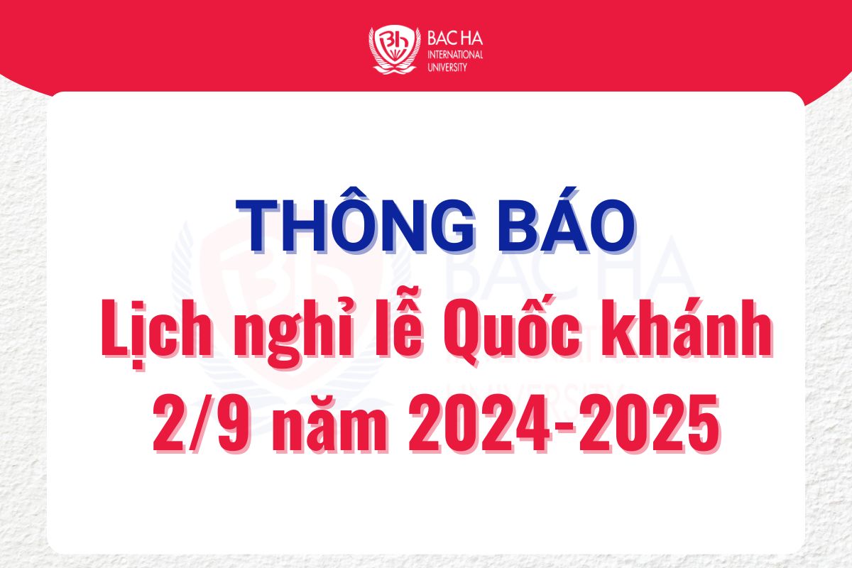 Thông báo lịch nghỉ lễ Quốc khánh 2/9 năm học 2024-2025