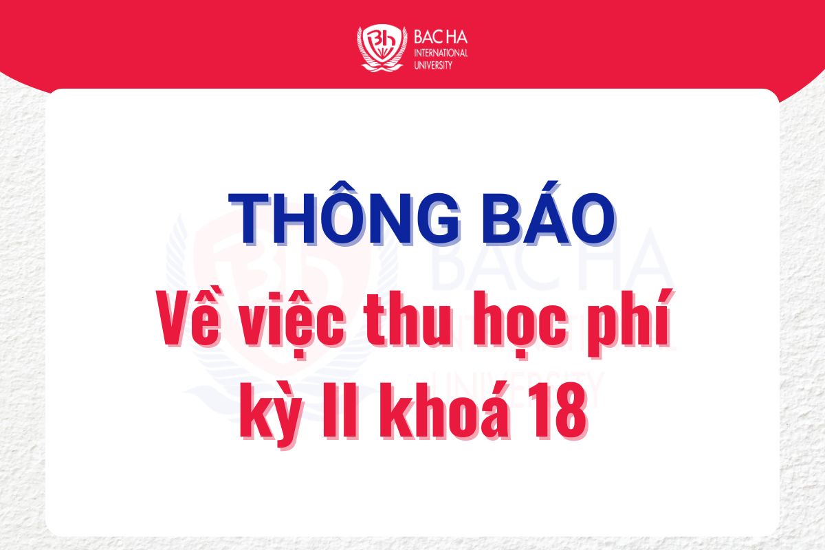 Thông báo về việc thu học phí kỳ II khoá 18