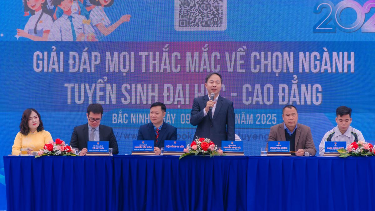 Gian hàng Đại học Quốc tế Bắc Hà tại ngày hội tư vấn tuyển sinh, hướng nghiệp tỉnh Bắc Ninh năm 2025